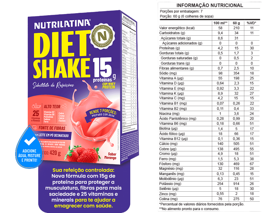 Diet shake - morango